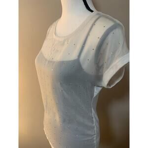 The Limited - Sheer Top with Gold Detail - Size XS Shirt